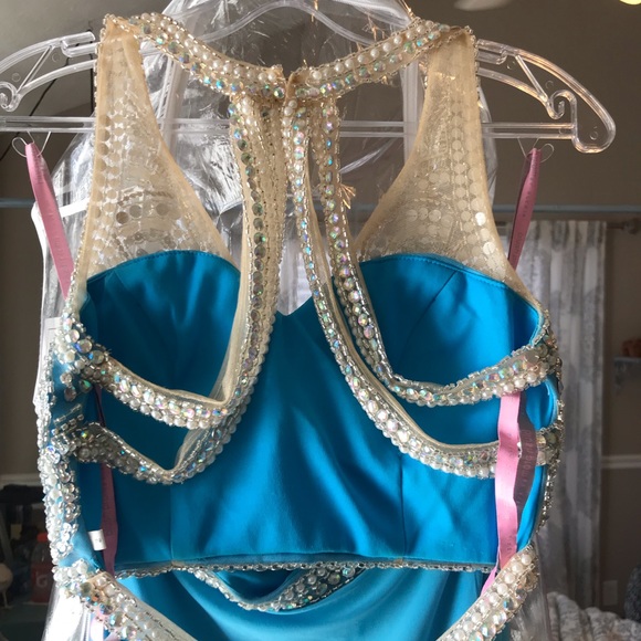 Baby Blue Blush Prom Dress   Size 2 (worn once) - Picture 3 of 8